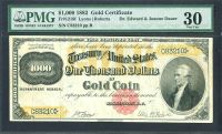Fr.1218f, 1882 $1000 Gold Certificate, Ch.VF